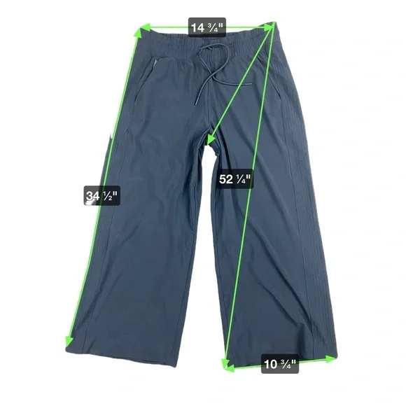 Athleta wide leg black lightweight women’s pants SZ 8 - Picture 6 of 6